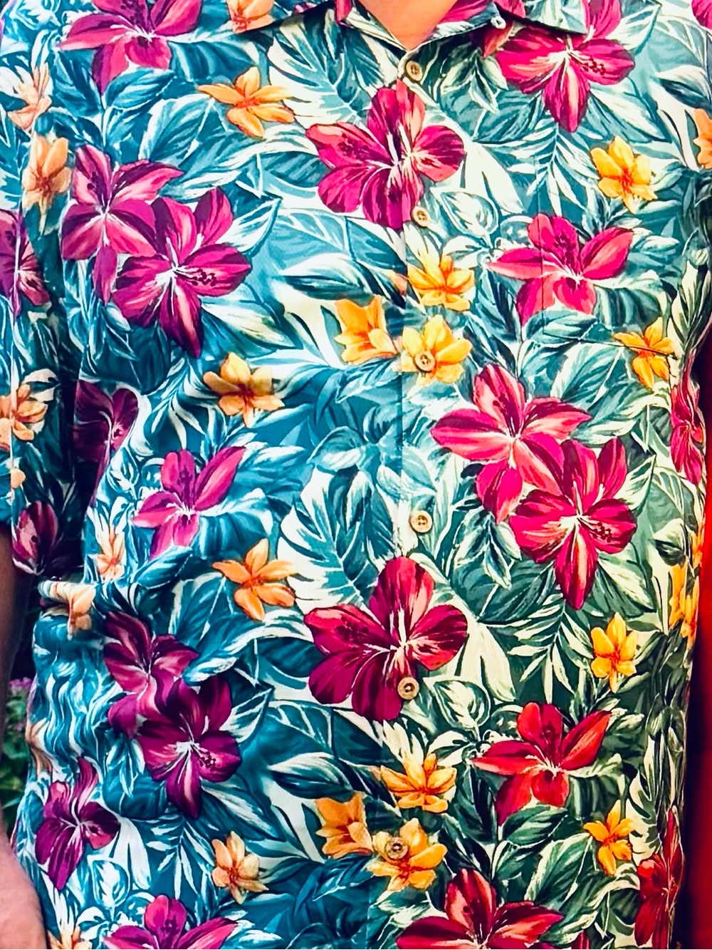 Tommy Bahama Men’s Big & Tall Tropical Floral Silk Short-Sleeve Camp Shirt